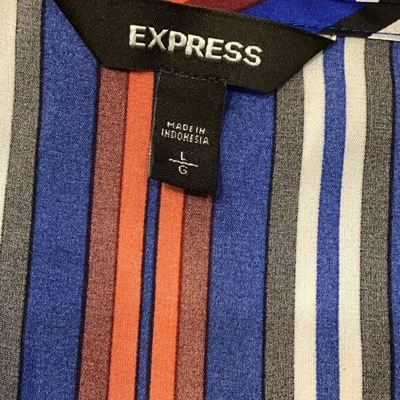 Express Striped Short-Sleeve Tunic Sz L - Picture 8 of 8